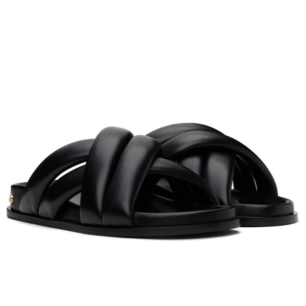 Anine Bing Black Padded Slide Sandals NEW NEVER WORN IN BOX